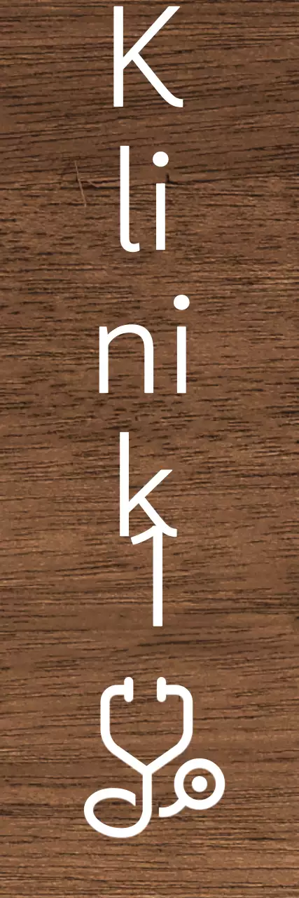 Dunkler Hintergrund weißer Text Krankenhaus Symbol Führer