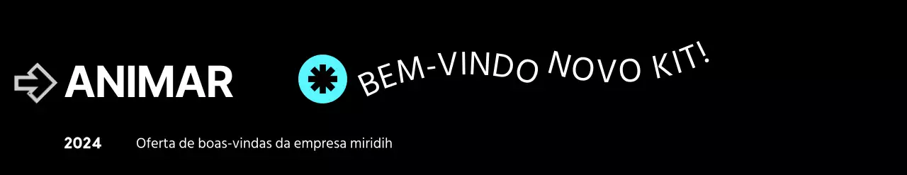 Kit de boas-vindas para empresas com conceitos tipográficos