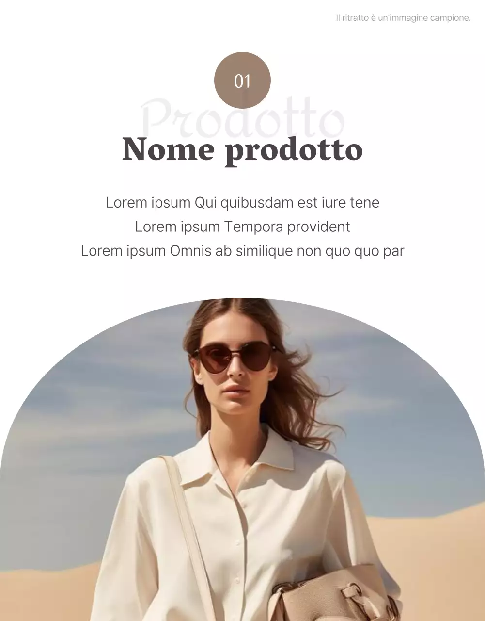 Promuovere un moderno centro commerciale di moda su uno sfondo beige