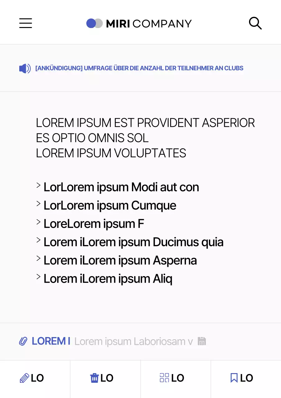 Einfache blau-weiße Clubankündigung