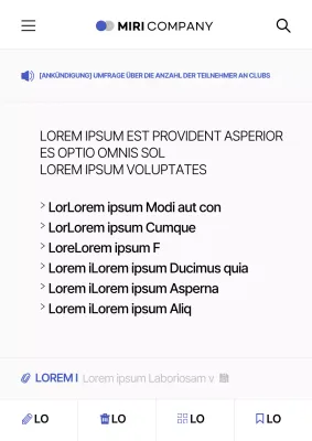 Einfache blau-weiße Clubankündigung