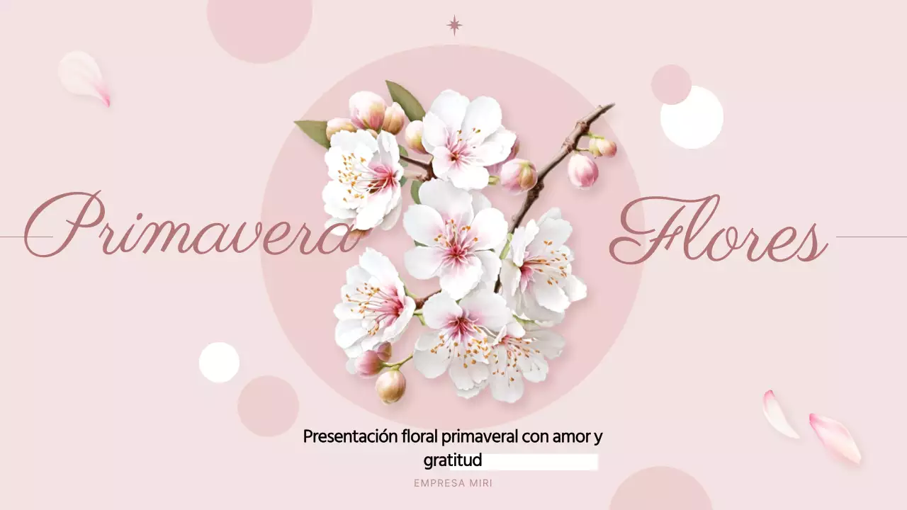 Bonitas flores de primavera en presentación rosa y blanca