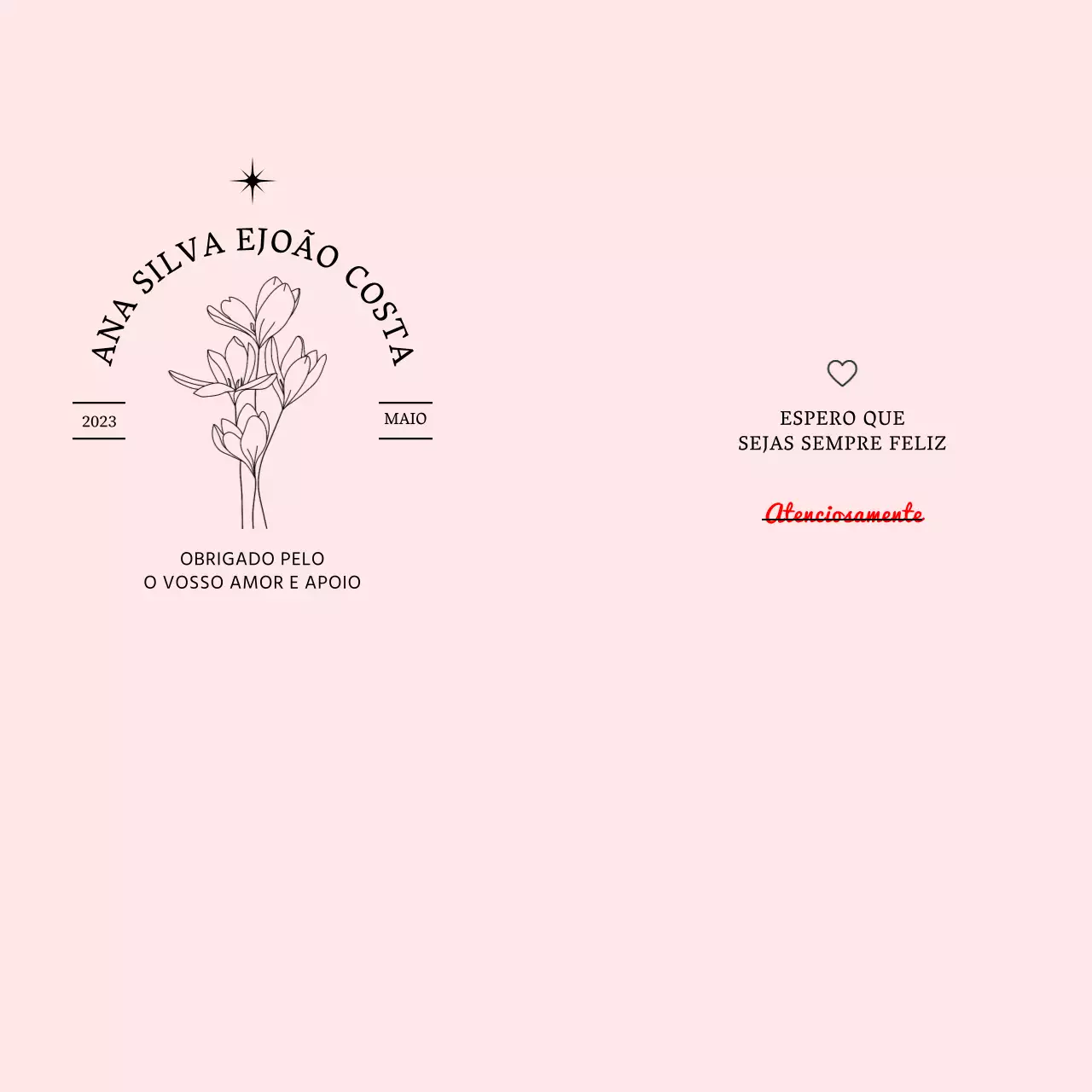 Criar lembranças de casamento com tipografia e ilustrações florais