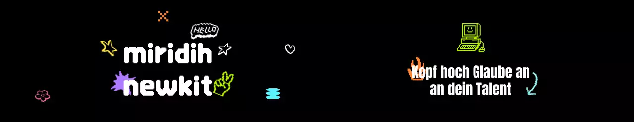 Willkommenspaket mit angesagtem Pixel-Art-Konzept