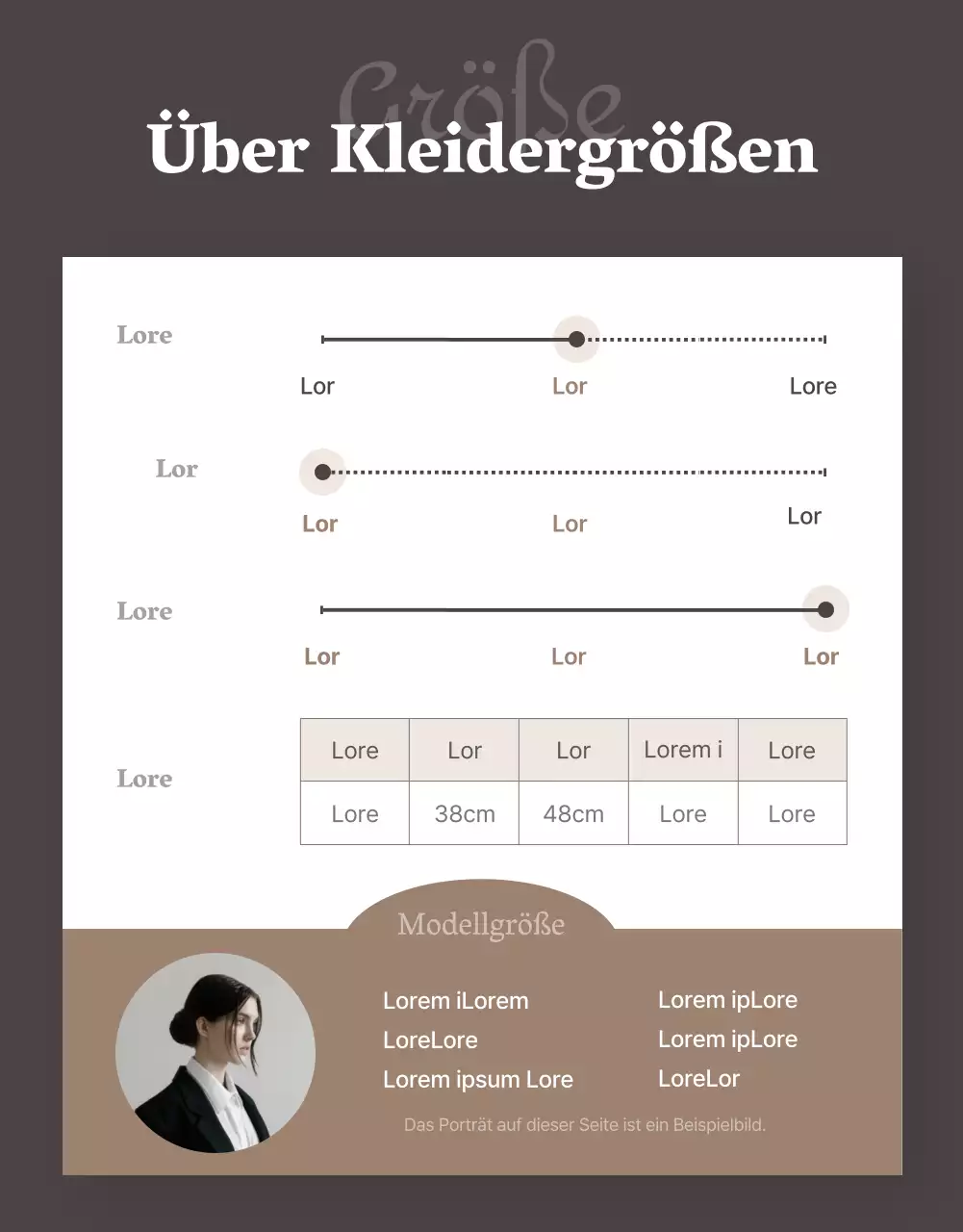 Werbung für ein modernes Mode-Einkaufszentrum auf beigefarbenem Hintergrund