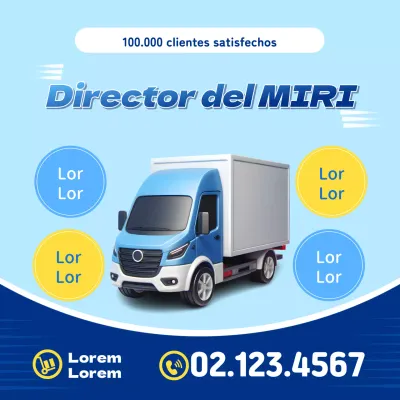 Promover un movimiento sencillo en amarillo y azul