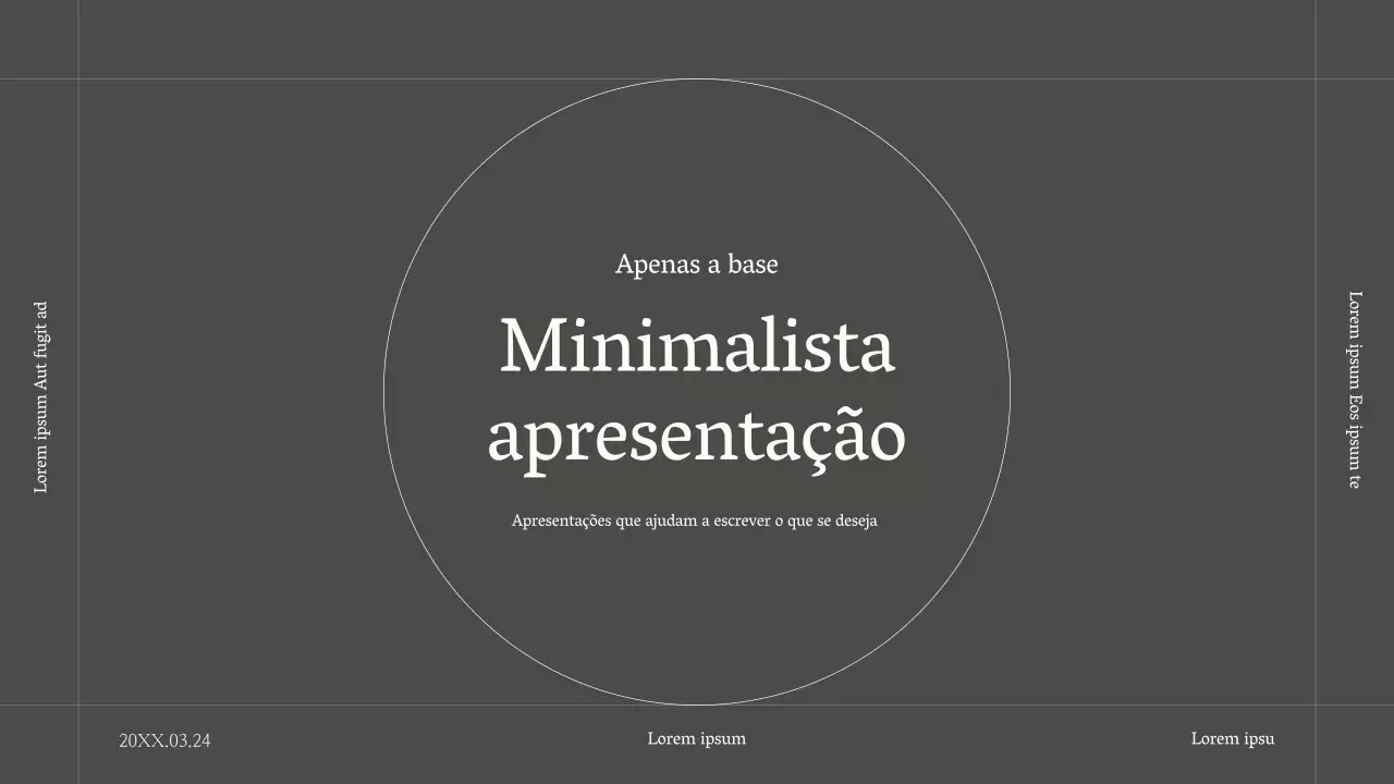 Apresentação empresarial minimalista em cinzento e marfim