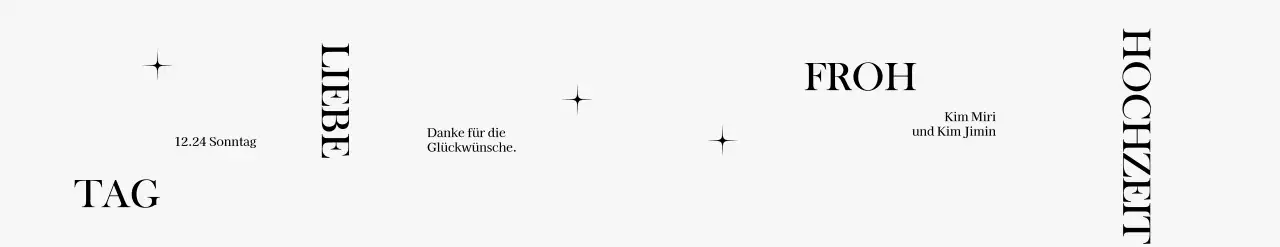 Eine stilvolle Hochzeitsfeier mit Linienkreis-Illustrationen und Glitzer