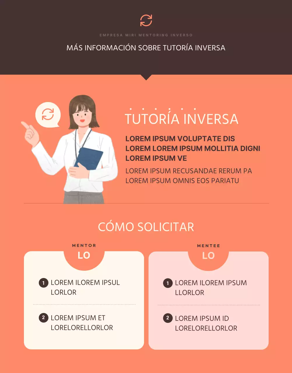 Naranja y marrón, la tendencia en los anuncios de mentores y alumnos en la empresa