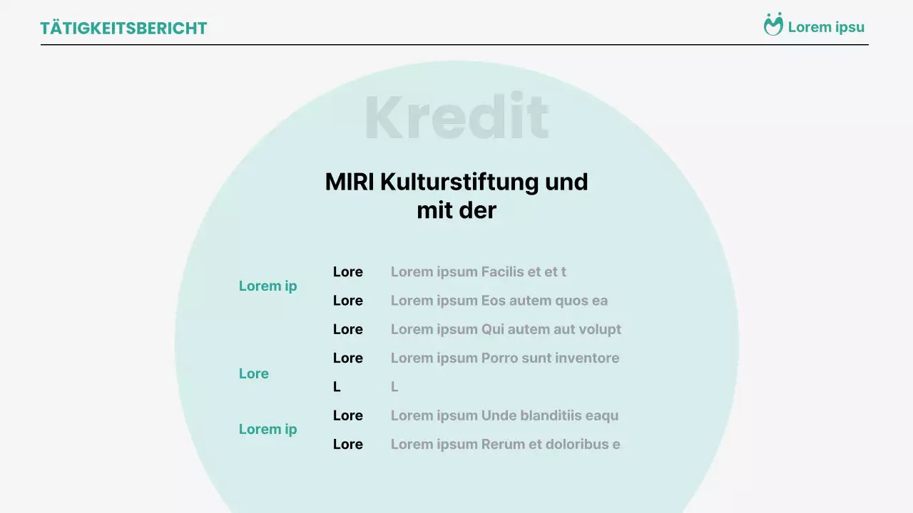 Einfache, mintfarbene Tätigkeitsberichte in Langform