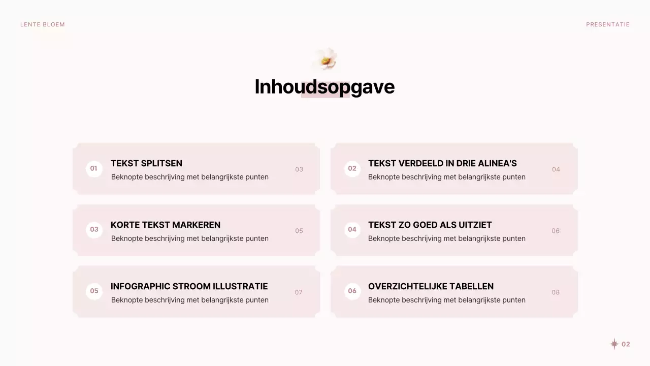 Mooie voorjaarsbloemen in roze en witte presentatie