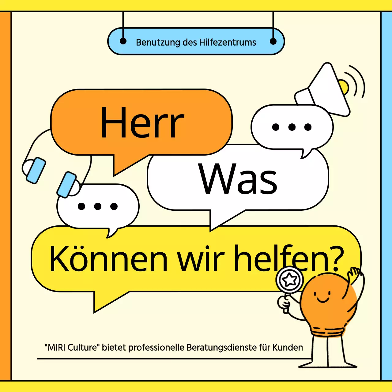 Das Benutzerhandbuch für den gelben und orangen Helpdesk