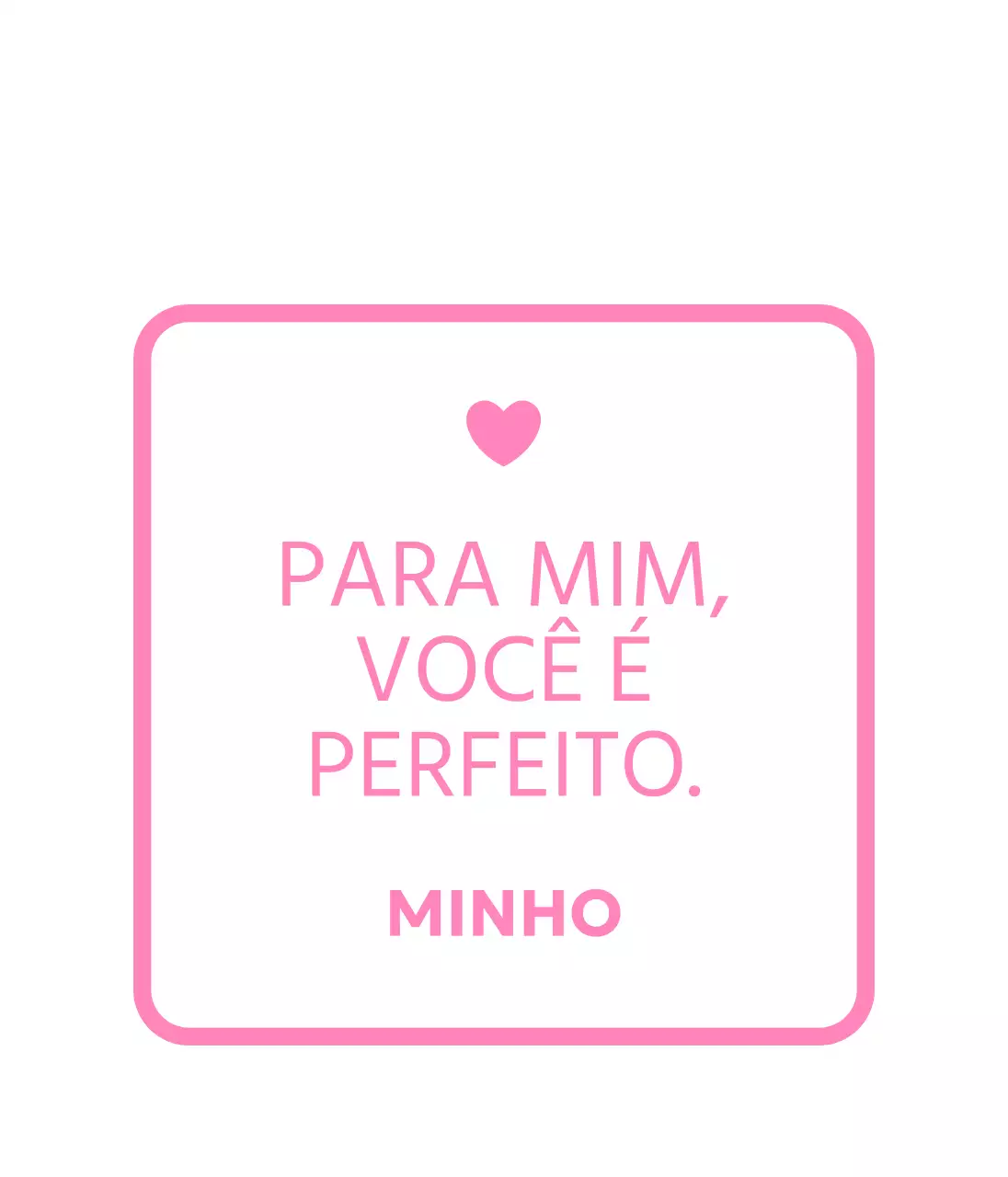 Concebido com um texto encantador