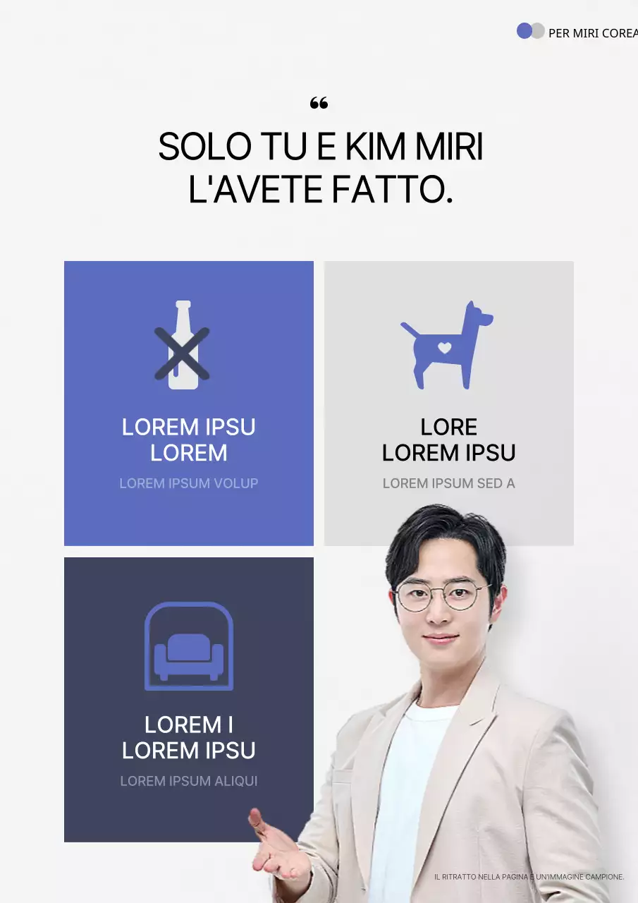 Una semplice campagna blu e grigia per promuovere la vostra candidatura