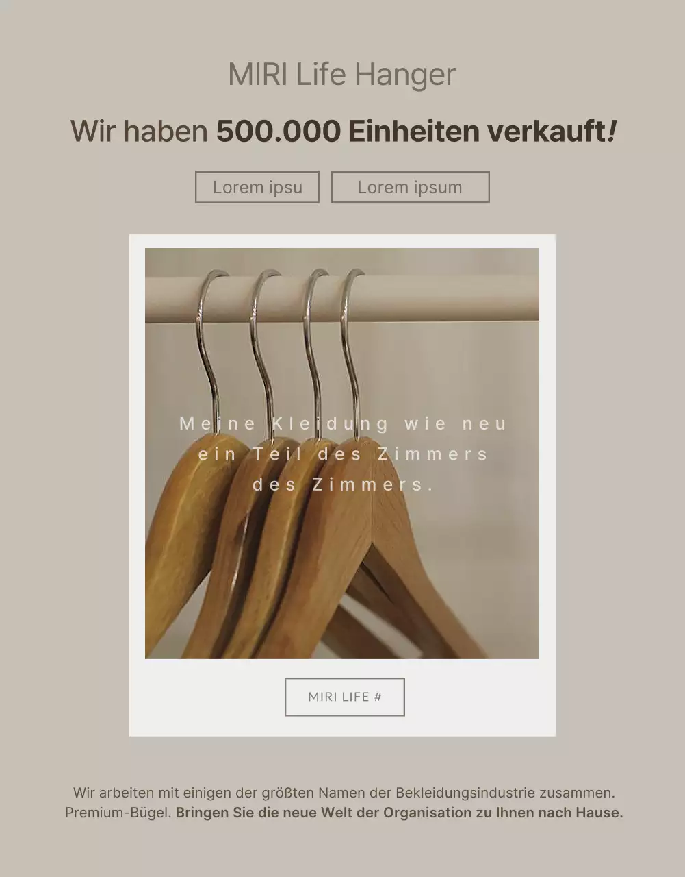 Einfache Kleiderbügel in Elfenbein fördern