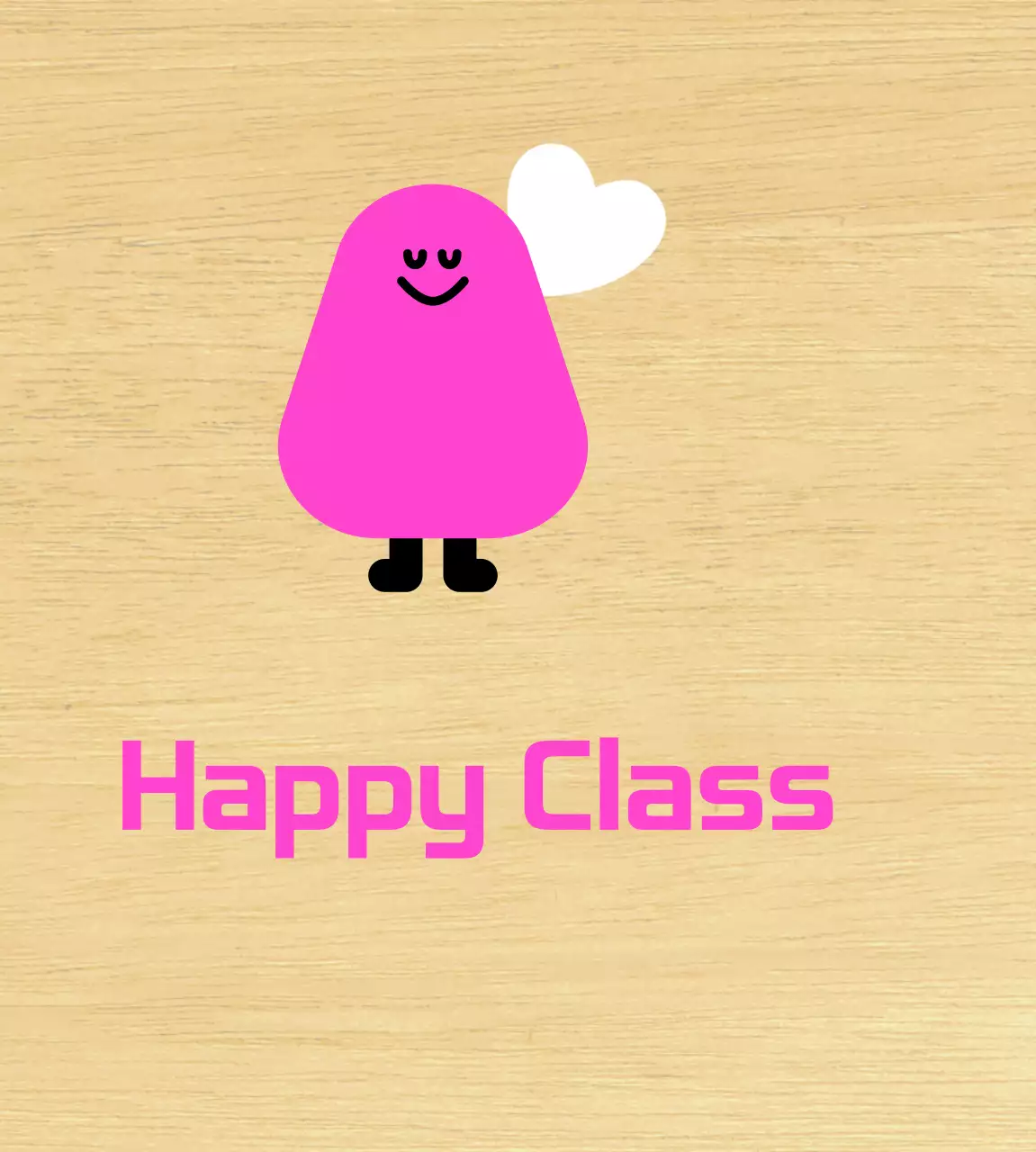 Panduan Kelas Taman Kanak-kanak Bergambar Karakter Merah Muda