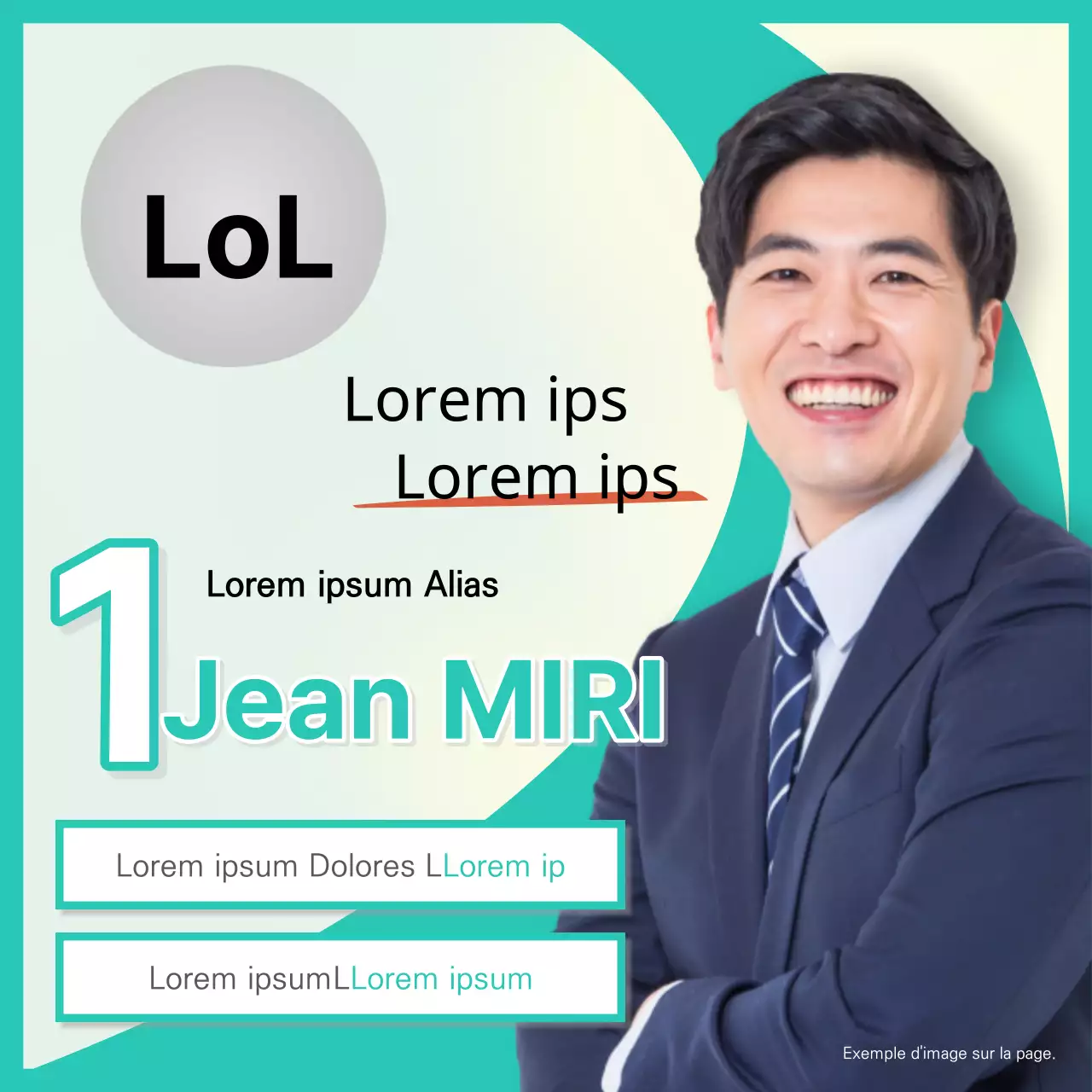 Promouvoir une campagne électorale simple en blanc et menthe