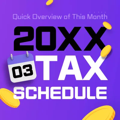 Purple Modern Tax Schedule Social Media Post
