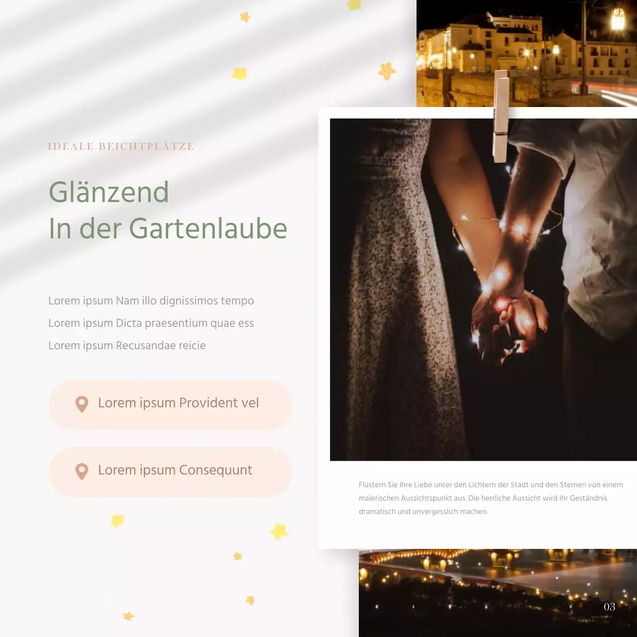 Ein moderner Ort der Beichte in Chartreuse und weißer Post