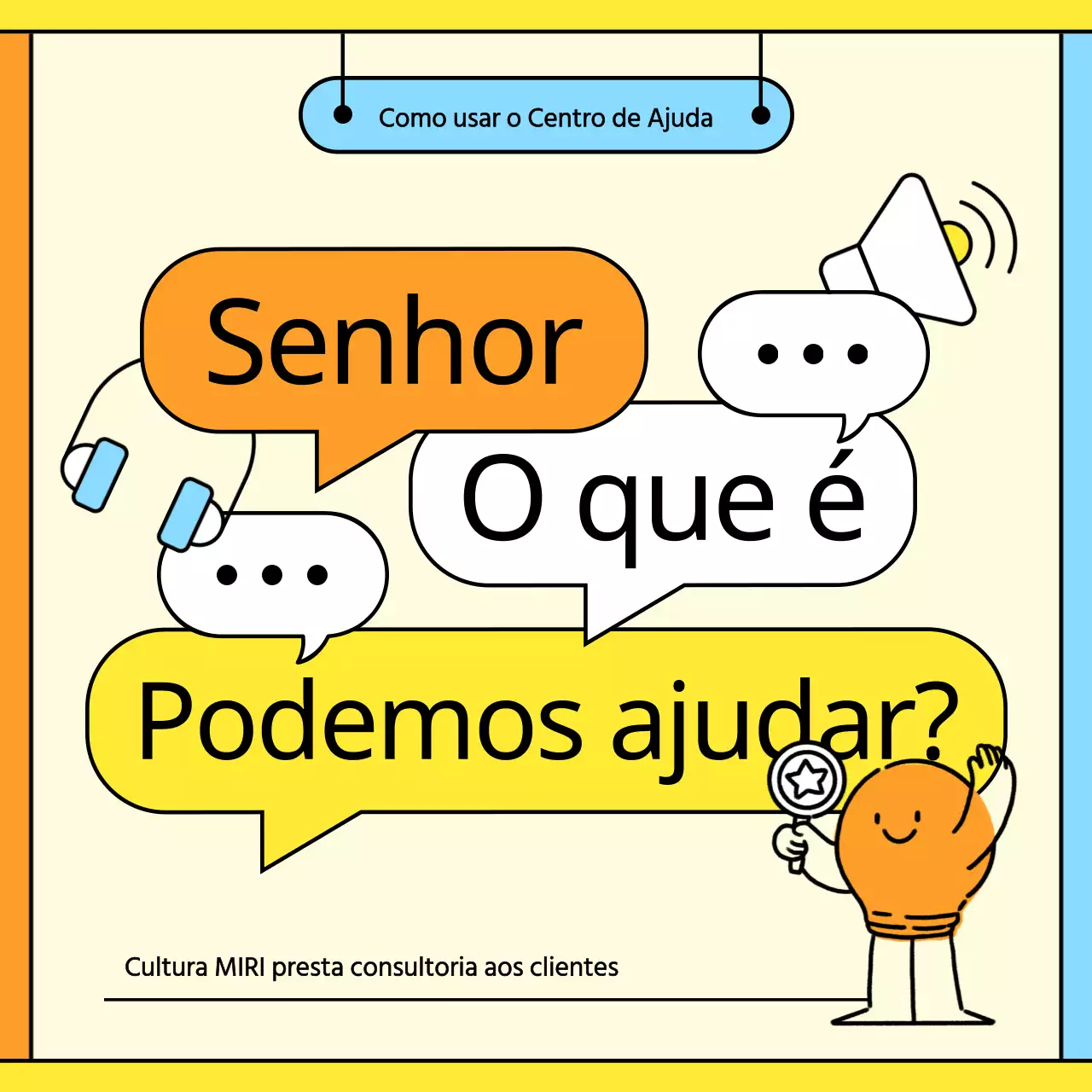 O manual do utilizador do serviço de assistência amarelo e laranja