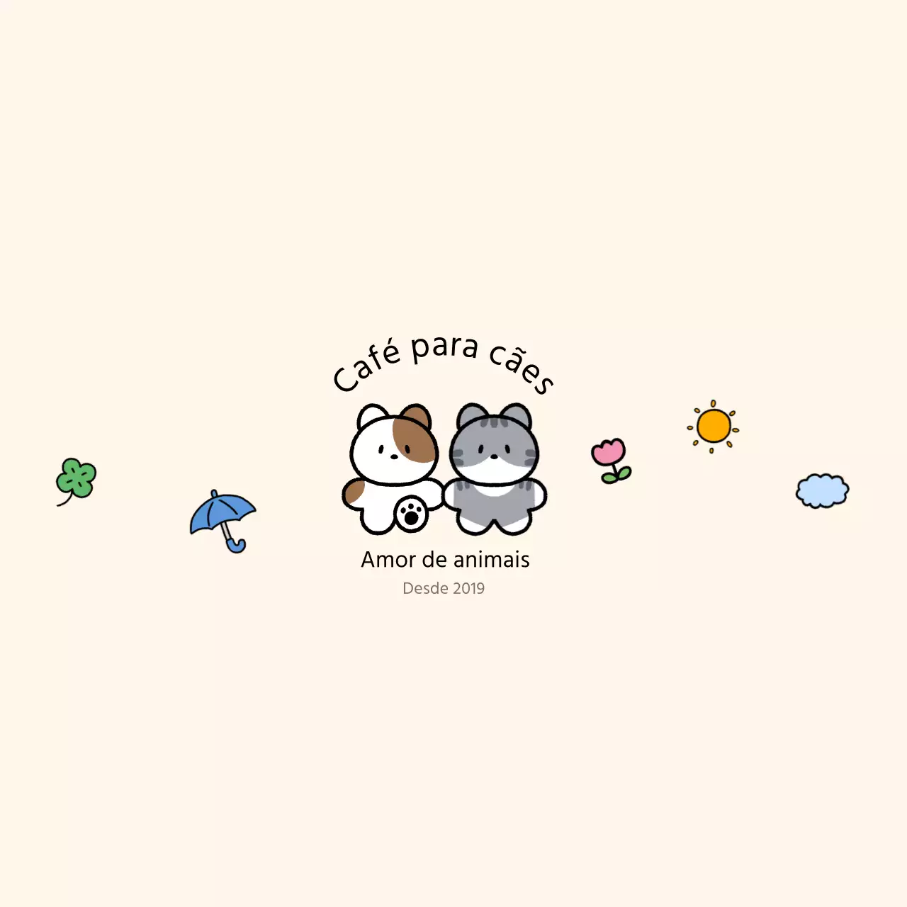 Promova o seu café para animais de estimação com ilustrações de animais engraçados
