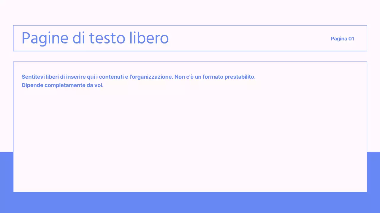 Semplice presentazione aziendale in blu e rosa