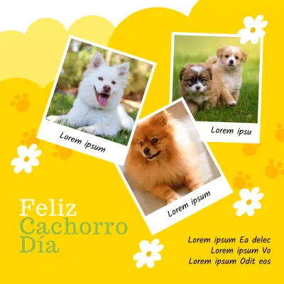 Promocione el Día Mundial del Cachorro con esta adorable combinación de colores amarillo y chartreuse