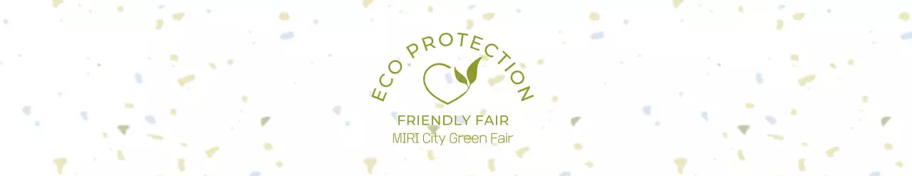 Conceito de feira ecológica com um padrão de pontos verdes