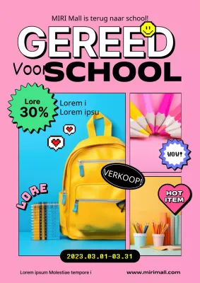 Promoot Pink Pop Art's Terug-naar-School Stationery Sale