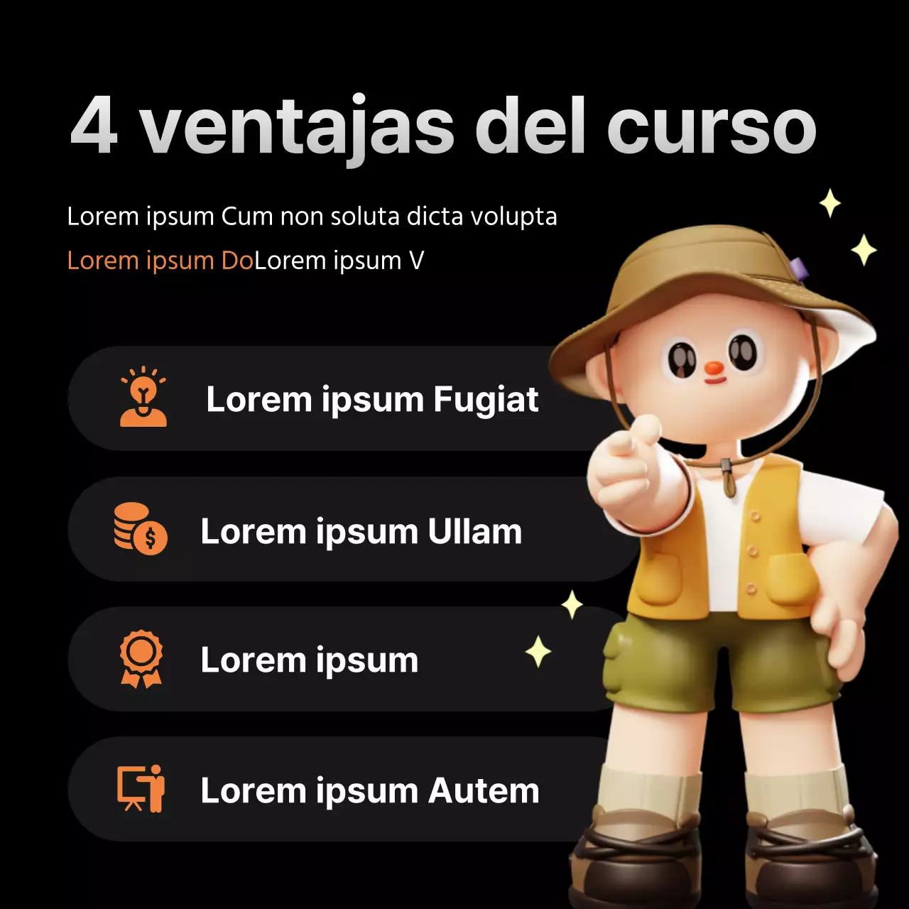 Promover la contratación en negro y naranja