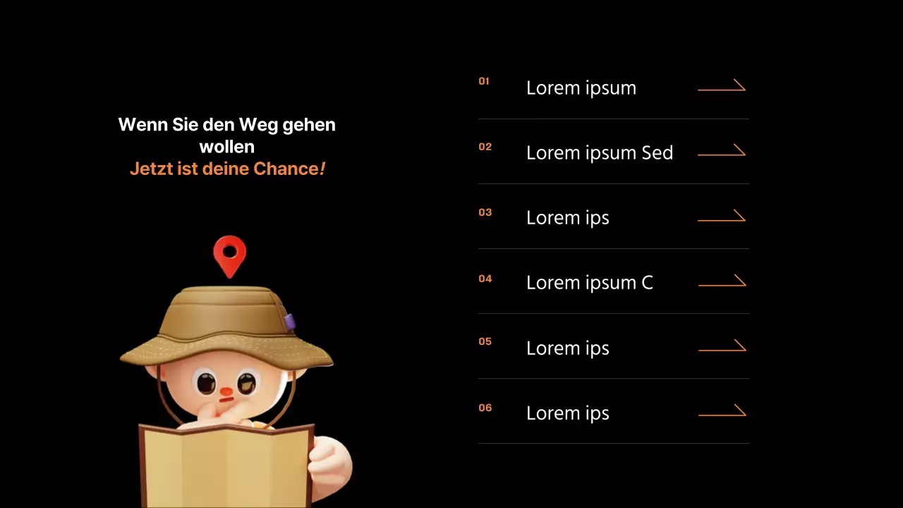 Werben Sie für die Farben Schwarz und Orange