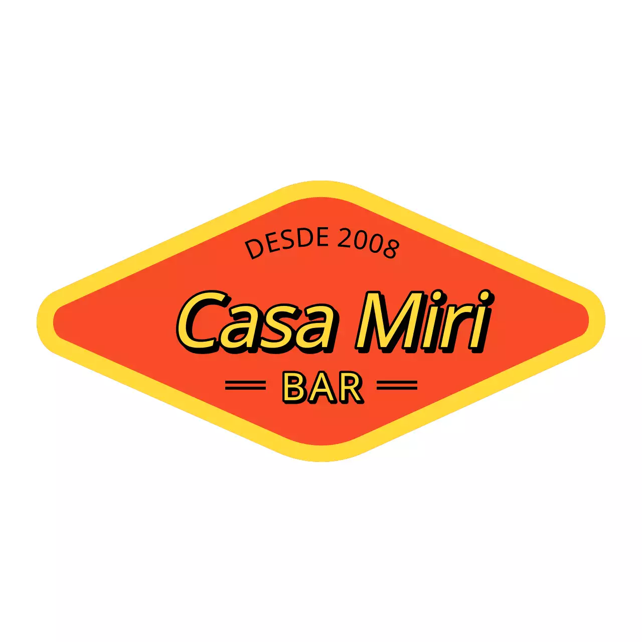 Promover o bar Orange Yellow Rhombus