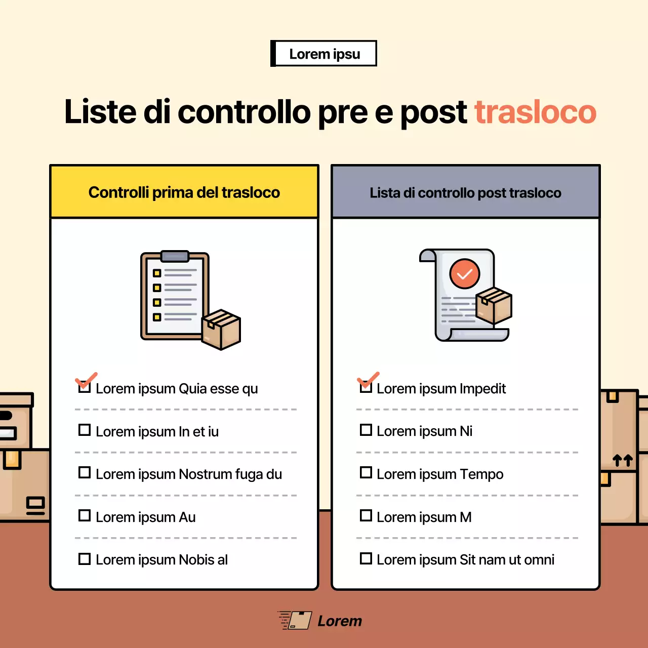 Promuovete la vostra azienda di imballaggi in avorio e marrone