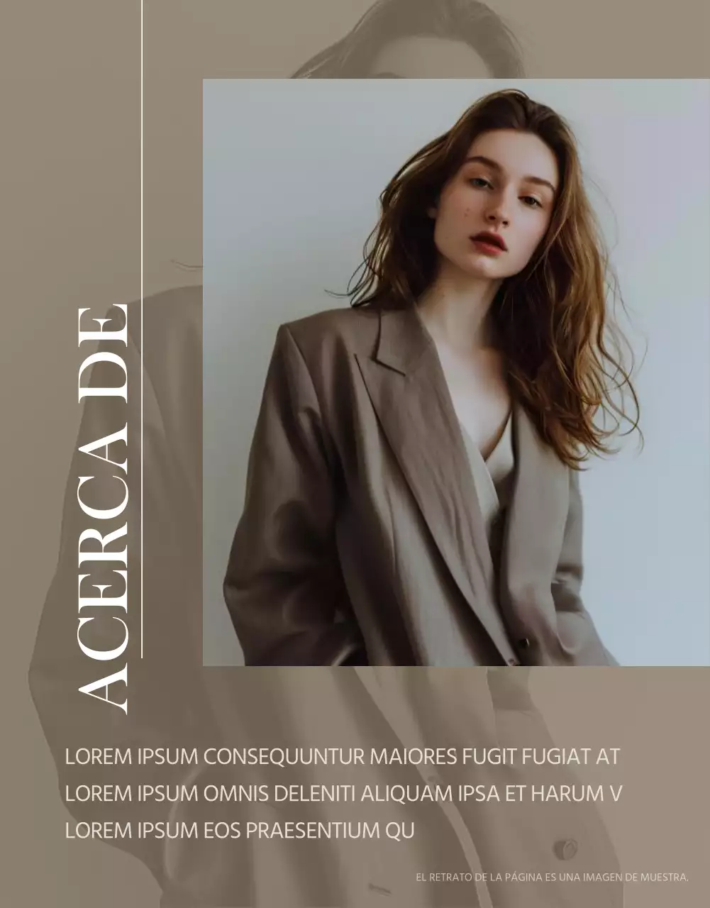 Promueve la moda moderna en beige y marrón