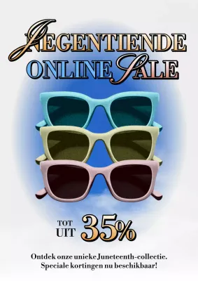 Retro online verkoopadvertentie in roze en geel