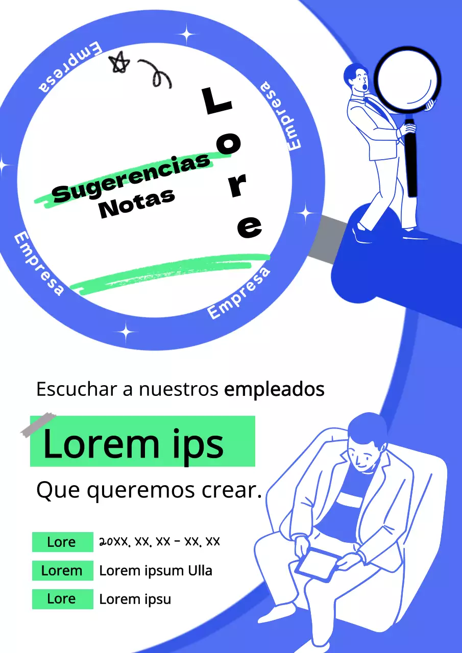 Sugerencias resaltadas en azul