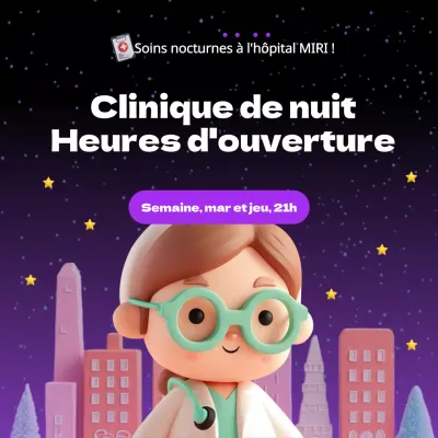 Noir et violet, cliniques de nuit simplesPublicité
