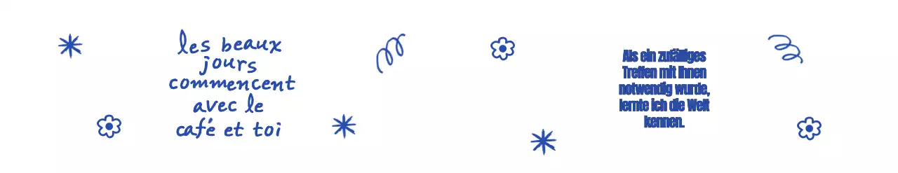 Vintage-inspirierte Waren mit handgeschriebenem Text und handgezeichneten Illustrationen