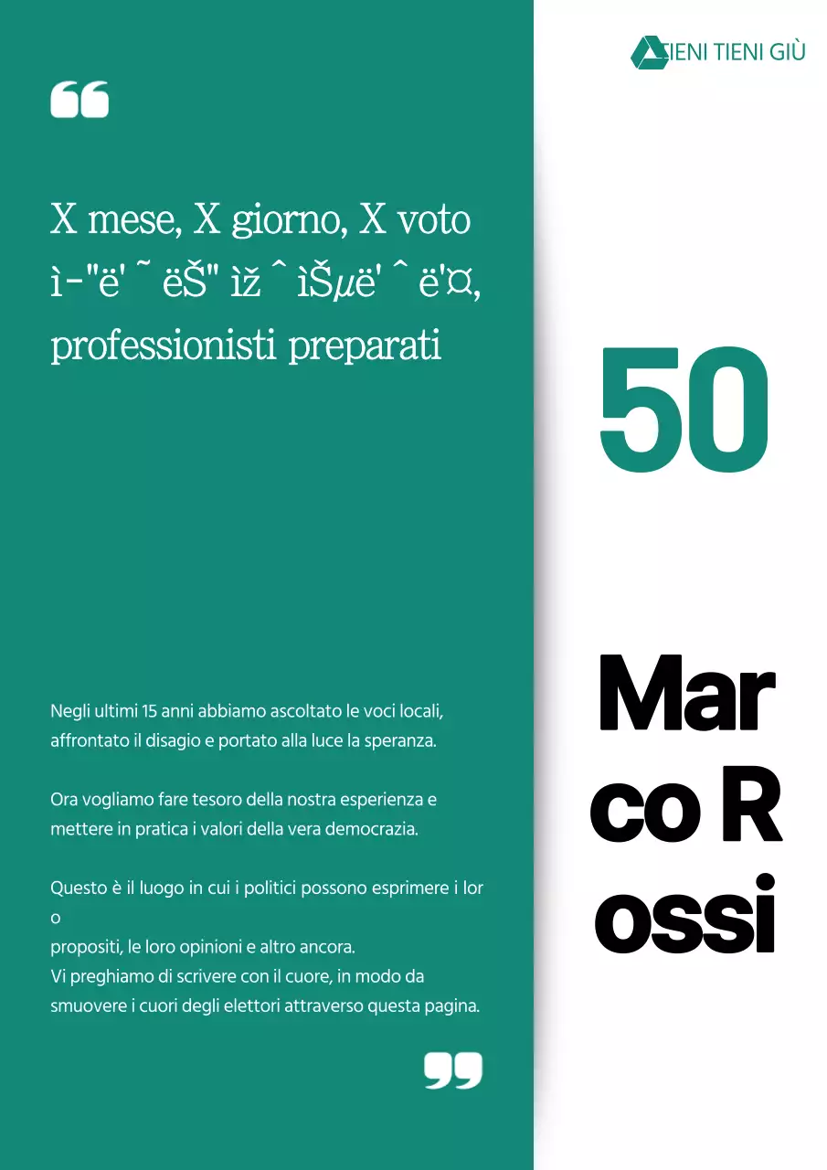 Promuovere i candidati alle elezioni con abstract e semplicità