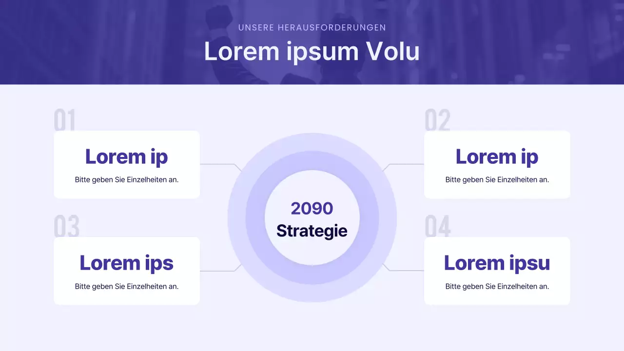 Eine moderne Aktionärspräsentation in Lila