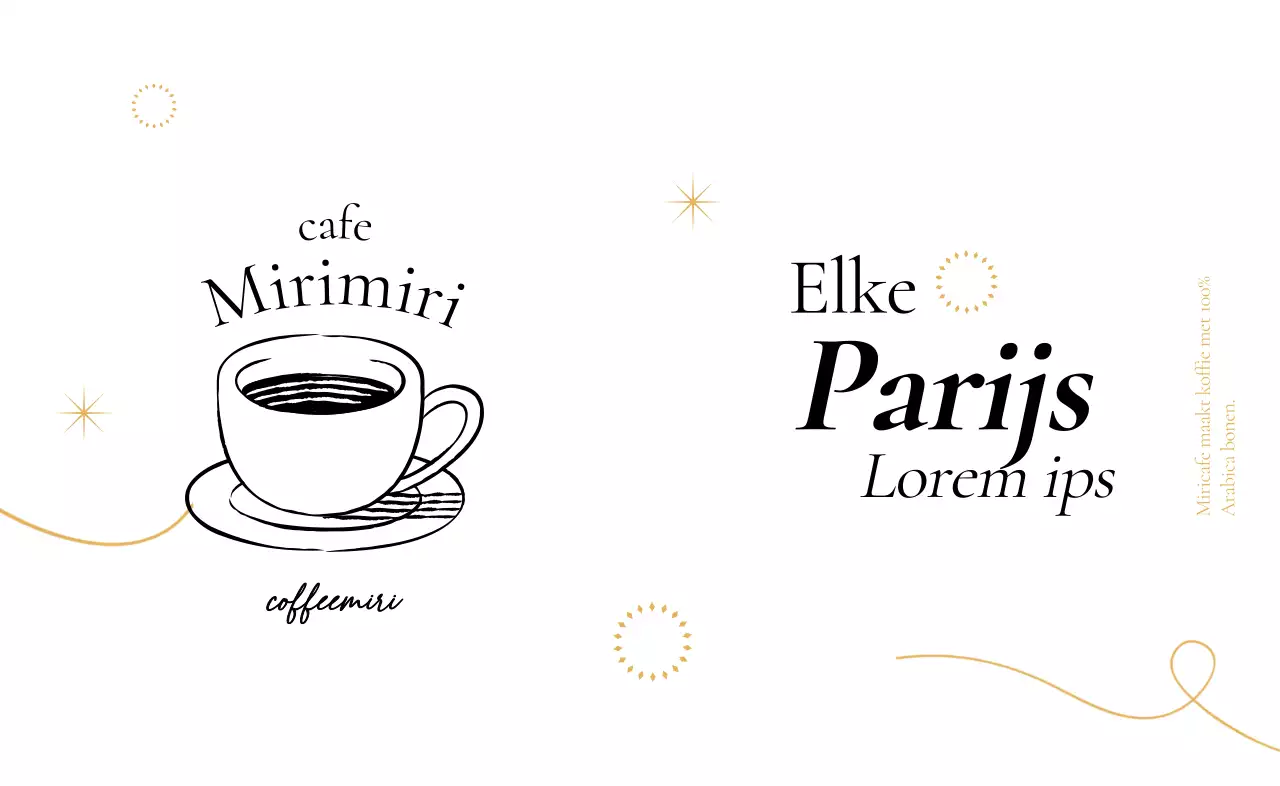Promoot een chic café met lijnillustraties