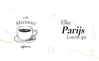 Promoot een chic café met lijnillustraties