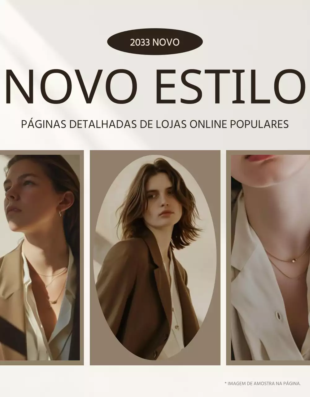 Promover a moda moderna em bege e castanho