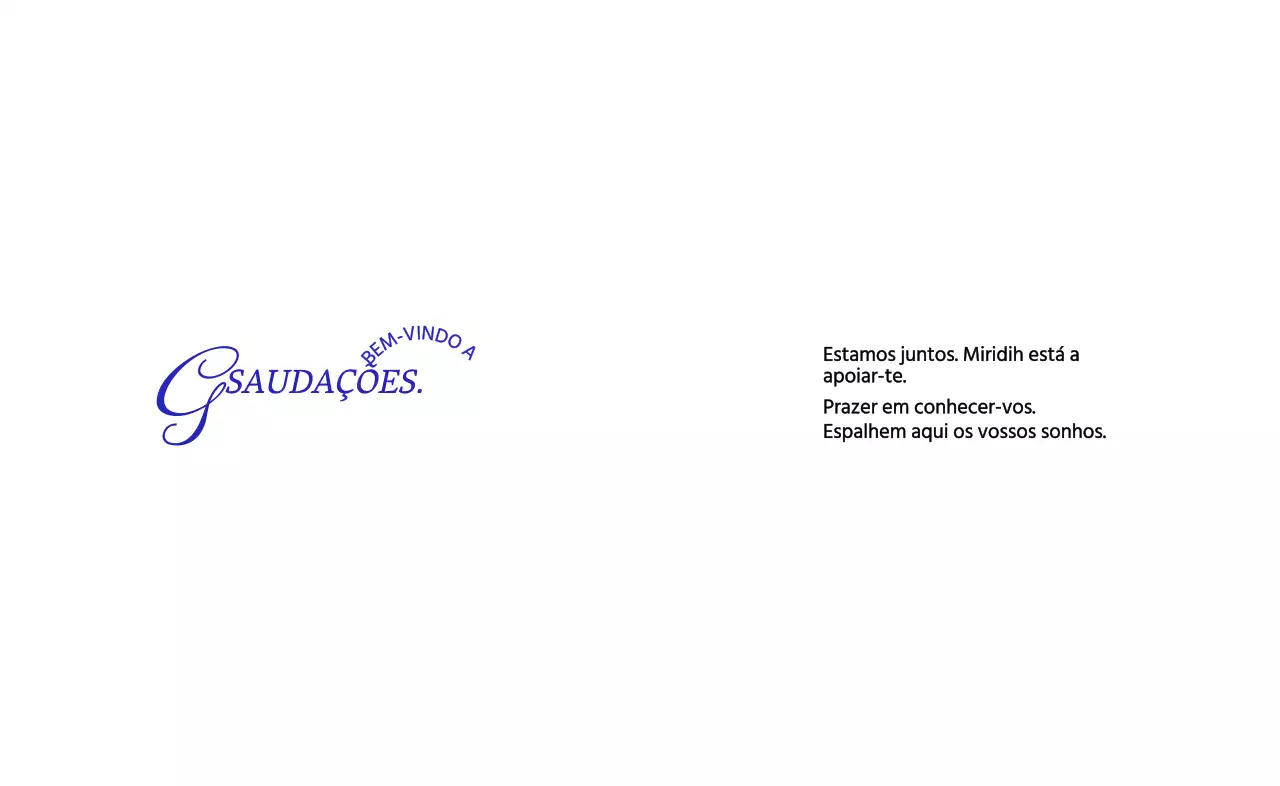 Um kit de boas-vindas para empresas com um toque elegante e vintage, com texto cursivo e serifado azul.