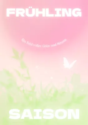 Trendige Frühlingsposten in Rosa und Chartreuse