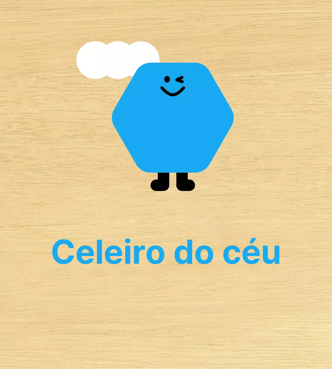 Guia pré-escolar ilustrado da personagem azul