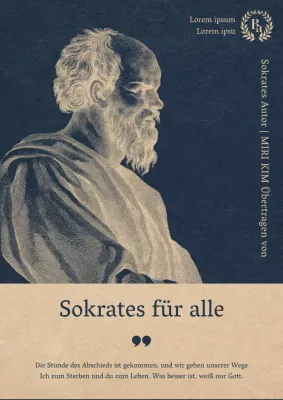 Luxuriöser Philosophiebezug in Marineblau und Beige