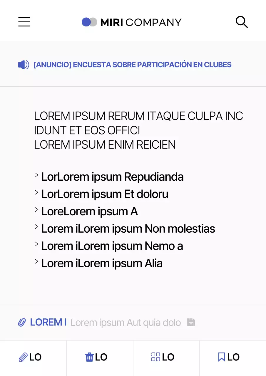 Anuncio sencillo del club en azul y blanco