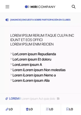 Anuncio sencillo del club en azul y blanco