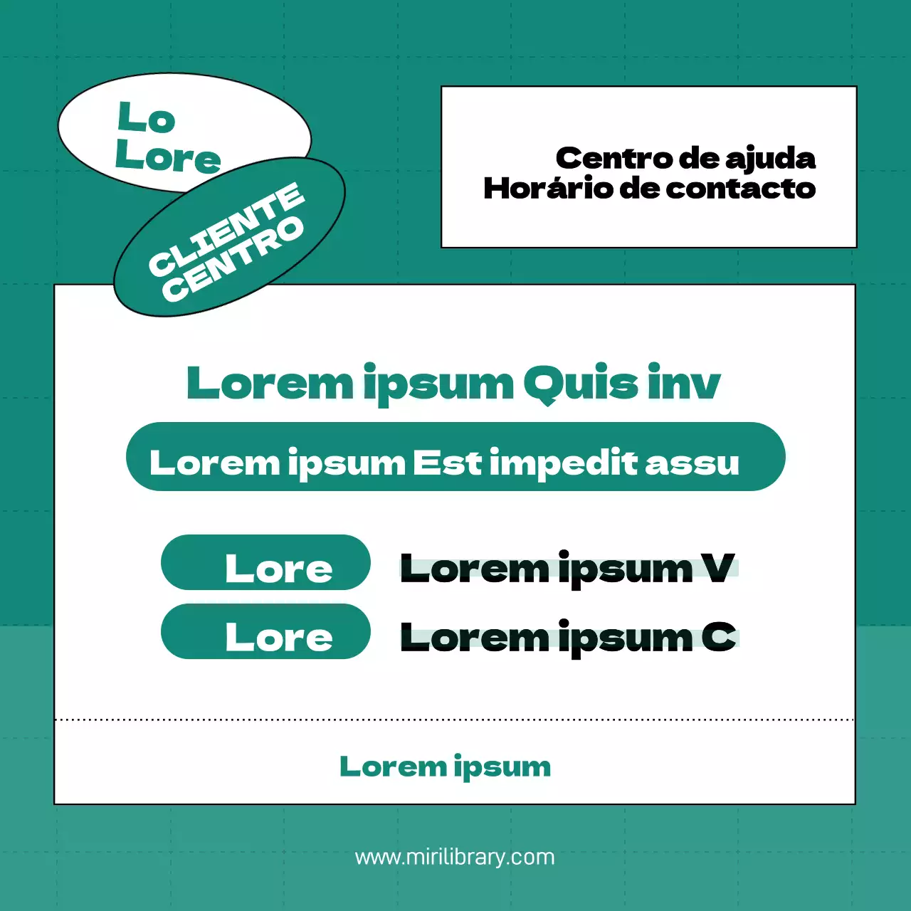 Anúncios públicos modernos em menta e branco